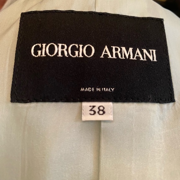 Giorgio Armani Vintage green herringbone blazer jacket, size 38 - Picture 5 of 5